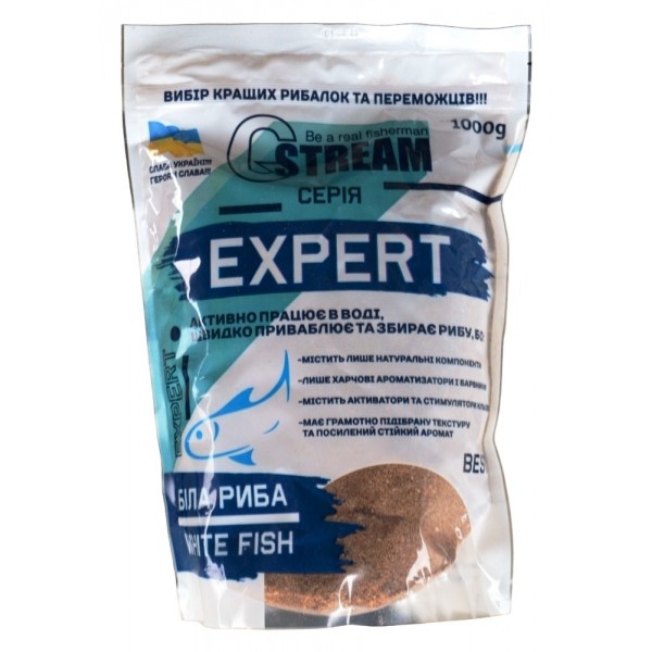 Прикормка для рыбы, G.Stream Expert, 1кг, вкус Белая рыба